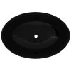 Luxusní keramické oválné umyvadlo - 40 x 33 cm - černé 140675