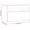 Noční stolek s LED osvětlením kouřový dub 60 x 35 x 40 cm 3152826