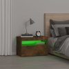 Noční stolek s LED osvětlením kouřový dub 60 x 35 x 40 cm 3152826