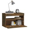 Noční stolek s LED osvětlením kouřový dub 60 x 35 x 40 cm 3152826