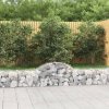 Klenuté gabionové koše 11 ks 200x30x40/60 cm pozinkované železo 3146056