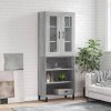 Skříň highboard šedá sonoma 69,5 x 34 x 180 cm kompozitní dřevo 3198751