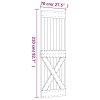 Posuvné dveře s kováním 70 x 210 cm masivní borové dřevo 3203151
