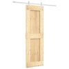 Posuvné dveře s kováním 70 x 210 cm masivní borové dřevo 3203185