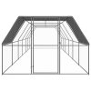 Venkovní klec pro kuřata 3 x 12 x 2 m pozinkovaná ocel 3089328