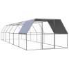 Venkovní klec pro kuřata 3 x 12 x 2 m pozinkovaná ocel 3089328