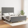 Rám postele bez matrace tmavě šedý 140 x 190 cm textil 3125050