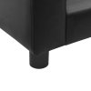 Pohovka pro psy černá 60 x 43 x 30 cm plyš a umělá kůže 170960
