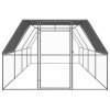 Venkovní klec pro kuřata 3 x 8 x 2 m pozinkovaná ocel 3089326