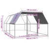 Venkovní klec pro kuřata 3 x 8 x 2 m pozinkovaná ocel 3089326