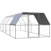 Venkovní klec pro kuřata 3 x 8 x 2 m pozinkovaná ocel 3089326