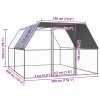 Venkovní klec pro kuřata 3 x 4 x 2 m pozinkovaná ocel 3089324