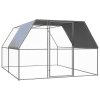 Venkovní klec pro kuřata 3 x 4 x 2 m pozinkovaná ocel 3089324