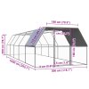 Venkovní klec pro kuřata 3 x 10 x 2 m pozinkovaná ocel 3089327