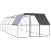 Venkovní klec pro kuřata 3 x 10 x 2 m pozinkovaná ocel 3089327