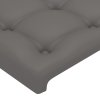 Rám postele s čelem šedý 200x200 cm umělá kůže 3125595