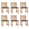 Zahradní židle 6 ks s poduškami masivní teak 3073115