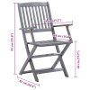 Skládací zahradní židle s poduškami 8 ks masivní akácie 3078269