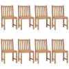 Zahradní židle s poduškami 8 ks masivní teak 3073160