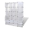 Modulární skříň s 18 přihrádkami bílá 37 x 146 x 180,5 cm 240502