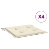 Podušky na zahradní židli 4 ks krémové 40x40x4 cm látka oxford 47590