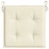 Podušky na zahradní židli 4 ks krémové 40x40x4 cm látka oxford 47590