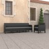 2dílná zahradní sedací souprava podušky PP ratan antracitová 3079673