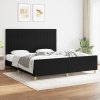 Rám postele bez matrace černý 180 x 200 cm textil 3125237