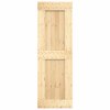 Posuvné dveře s kováním 70 x 210 cm masivní borové dřevo 3203260