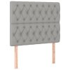 Rám postele bez matrace světle šedá 100 x 200 cm textil 3125276