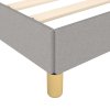 Rám postele bez matrace světle šedá 100 x 200 cm textil 3125276