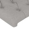 Rám postele bez matrace světle šedá 100 x 200 cm textil 3125276