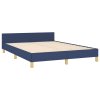 Rám postele bez matrace modrý 140 x 190 cm textil 3124974