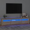 TV skříňka s LED osvětlením dub sonoma 195 x 35 x 40 cm 3152740