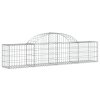 Klenuté gabionové koše 10 ks 200x30x40/60 cm pozinkované železo 3146055