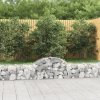 Klenuté gabionové koše 10 ks 200x30x40/60 cm pozinkované železo 3146055