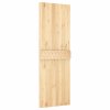 Posuvné dveře s kováním 70 x 210 cm masivní borové dřevo 3202975
