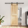 Posuvné dveře s kováním 70 x 210 cm masivní borové dřevo 3202975