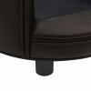 Pohovka pro psy hnědá 48 x 48 x 32 cm plyš a umělá kůže 170958