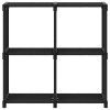 Výstavní police se 4 přihrádkami černá 69 x 30 x 72,5 cm textil 322598
