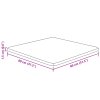 Čtvercová stolní deska80x80x1,5 cm masivní dub bez úprav 342918