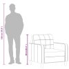 Křeslo krémové 60 cm umělá kůže 359108