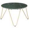 Konferenční stolek zelený 65x65x42cm pravý kámen mramorový vzor 286447