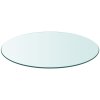 Stolní deska z tvrzeného skla kulatá 800 mm 243629