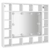 Zrcadlová skříňka s LED bílá 91 x 15 x 76,5 cm 808864