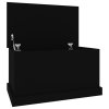 Úložný box černý 70 x 40 x 38 cm kompozitní dřevo 816505
