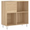 Skříňka na LP desky dub sonoma 84,5x38x89 cm kompozitní dřevo 831775