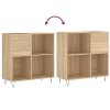 Skříňka na LP desky dub sonoma 84,5x38x89 cm kompozitní dřevo 831775