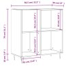 Skříňka na LP desky dub sonoma 84,5x38x89 cm kompozitní dřevo 831775