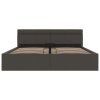 Rám postele s úložným prostorem LED tmavě šedý textil 180x200cm 285605